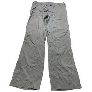 The North Face womens size 12 Regular gray Nylon pants slacks mid rise light